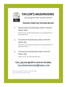 Fresh Mushroom Delivery - Option 1